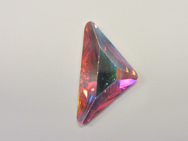 8pcs. TRIANGLE GAMMA 10x10mm CRYSTAL AB FLATBACK Swrovski Rhinestones